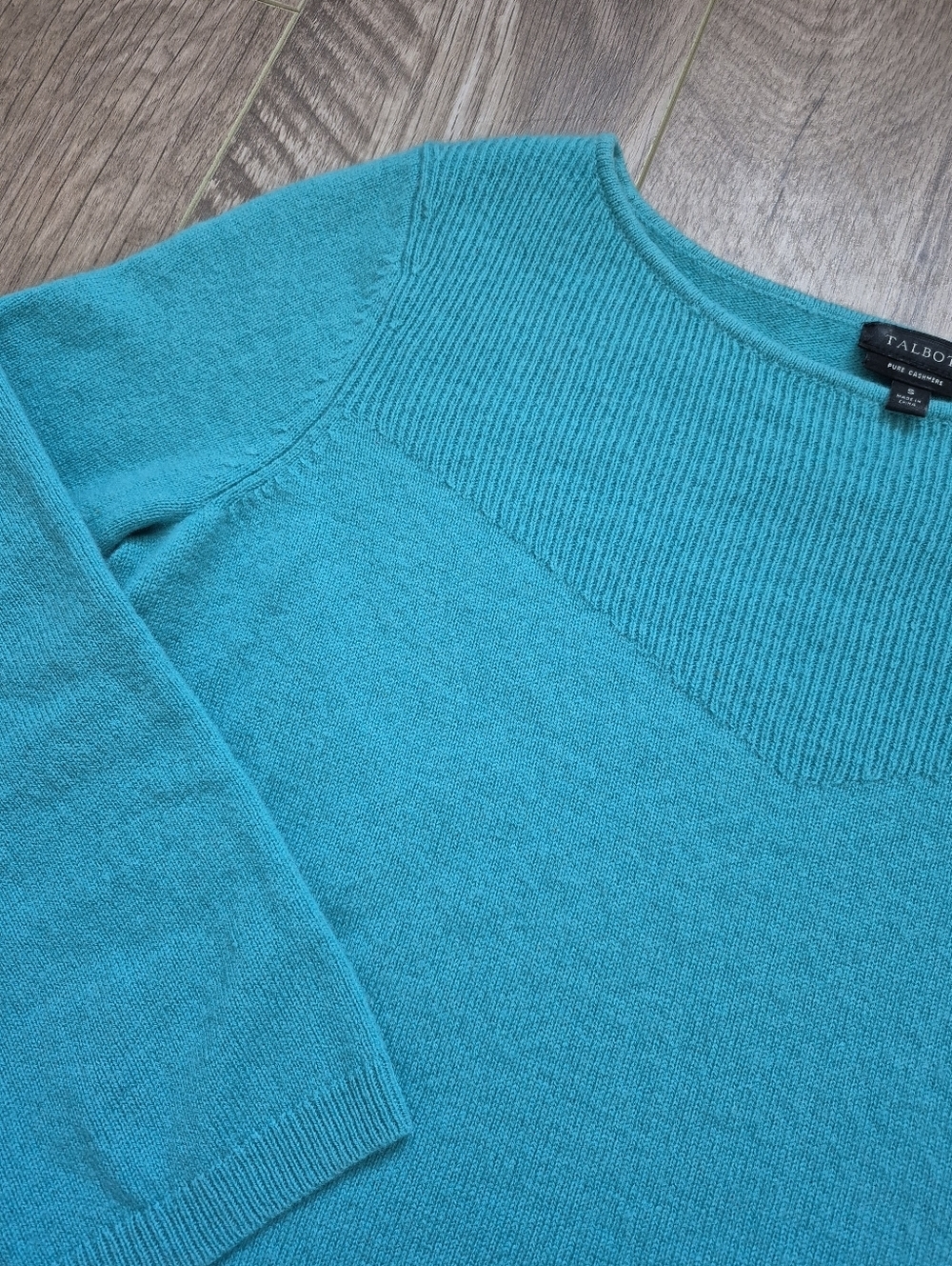 Talbots Women's Quiet Luxury Old Money Blue Cashmere Sweater Size Small - Picture 3 of 6